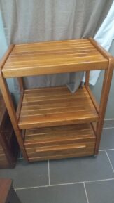 Three Tier Wood Storage Unit - Like New