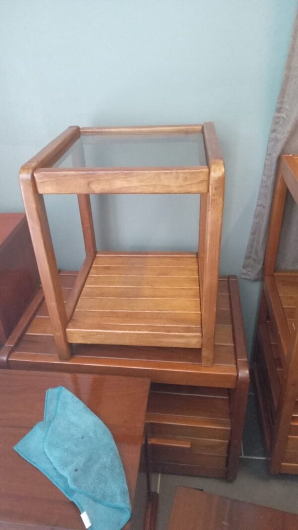 Two Tier Wood Side Table - Used Two Tier Wood Side Table - Like New