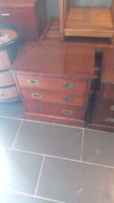 Three Drawer Wood Nightstand - Like New